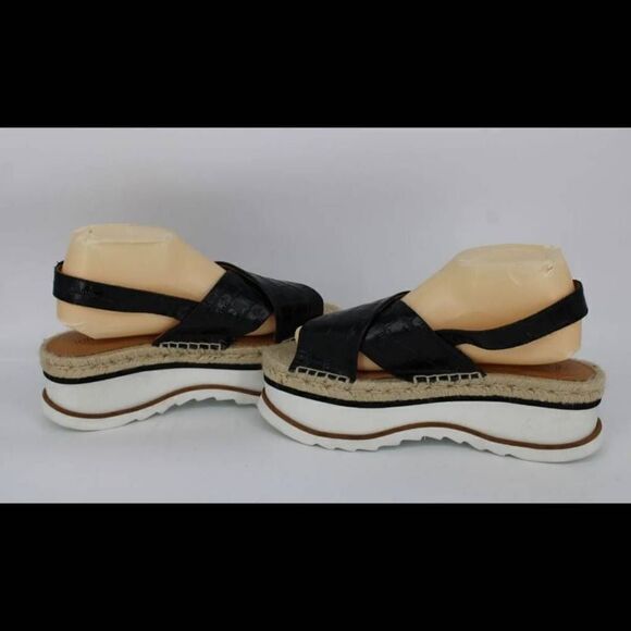 Jeffrey CampbellBlack Croc Wedge Espadrille Size 40/10. - Picture 8 of 11